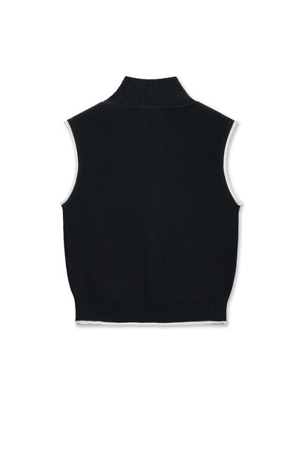 MATIN SPELL POINT KNIT ZIP UP VEST