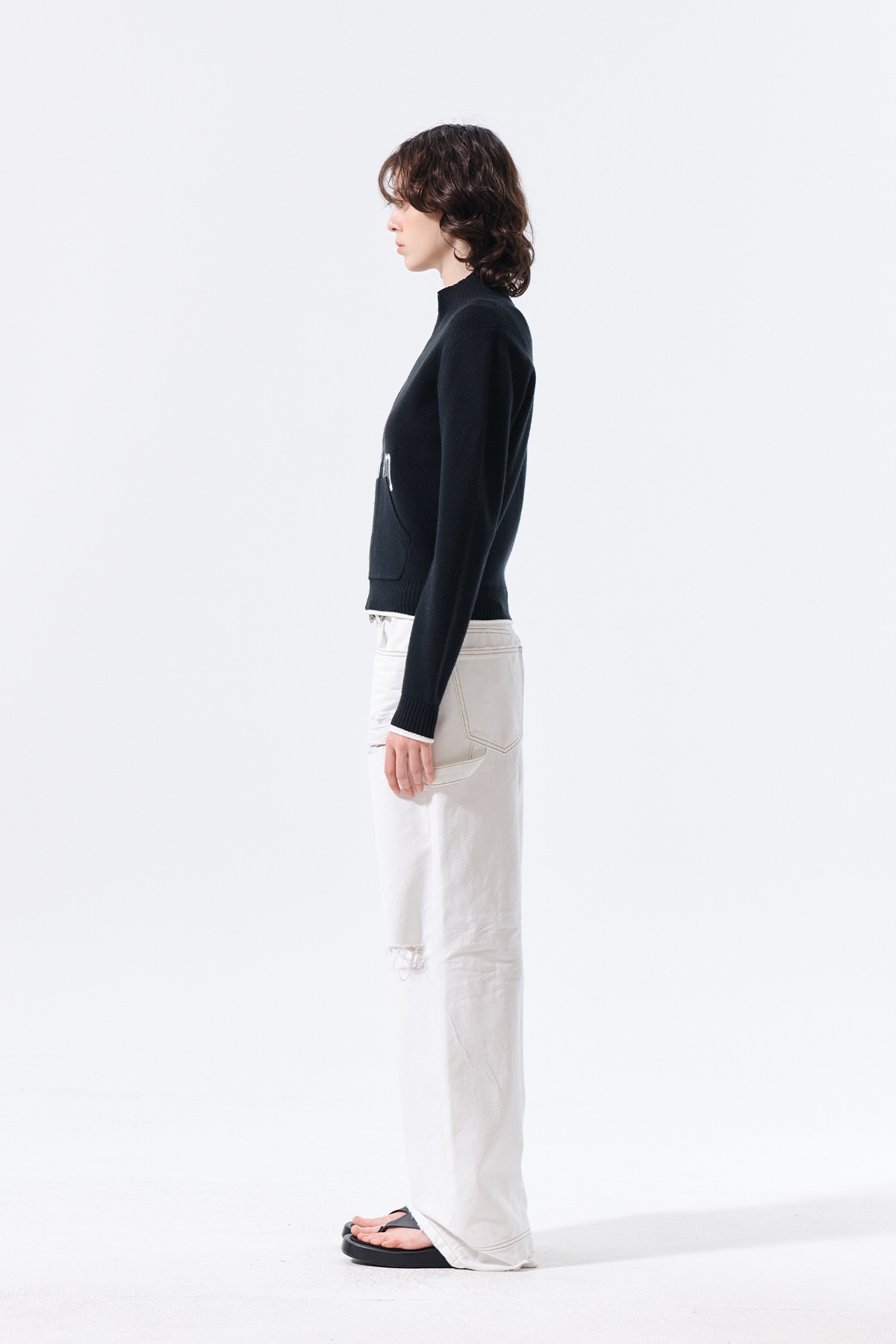MATIN KIM SPELL POINT KNIT ZIP UP