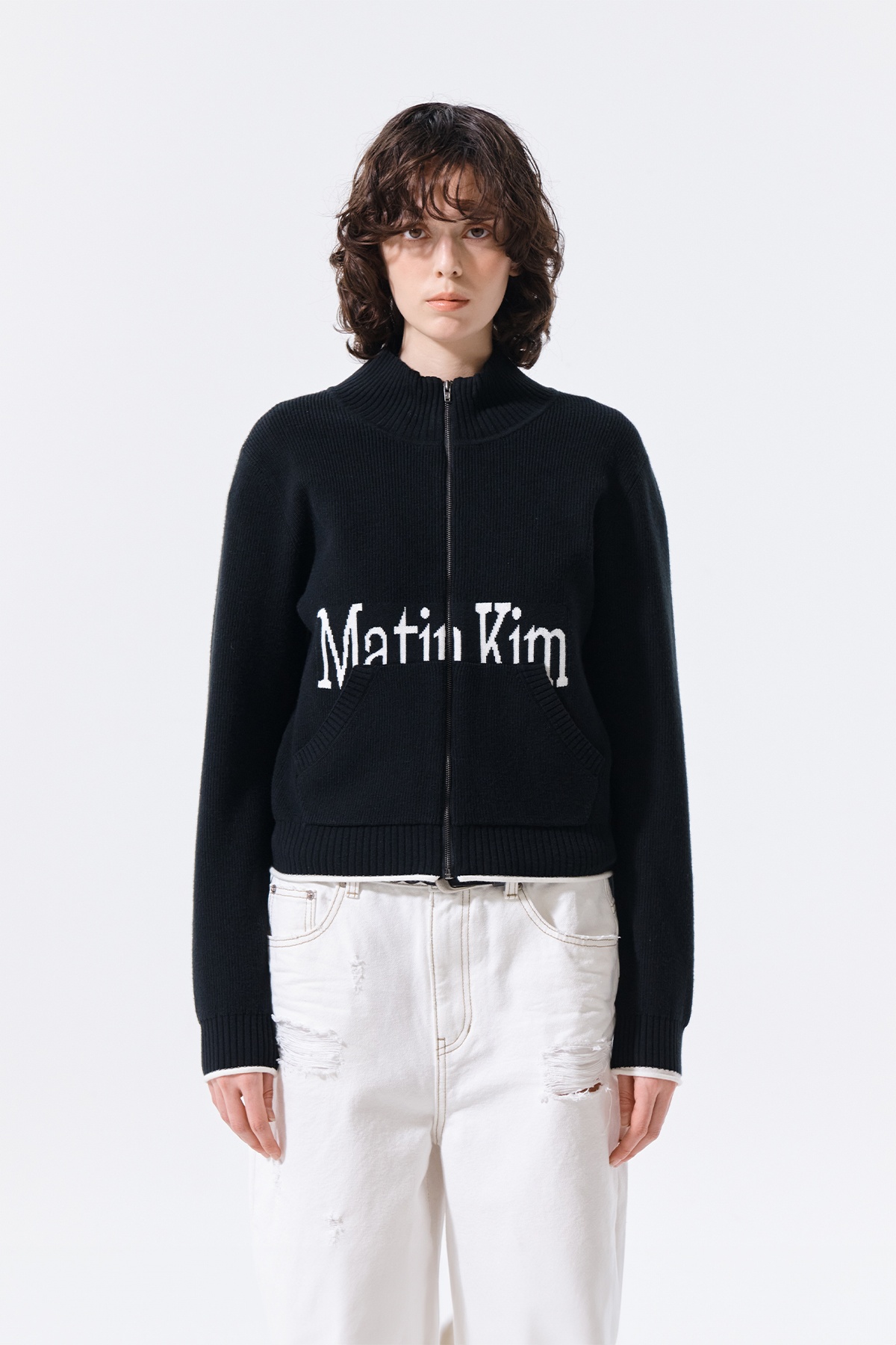MATIN KIM SPELL POINT KNIT ZIP UP