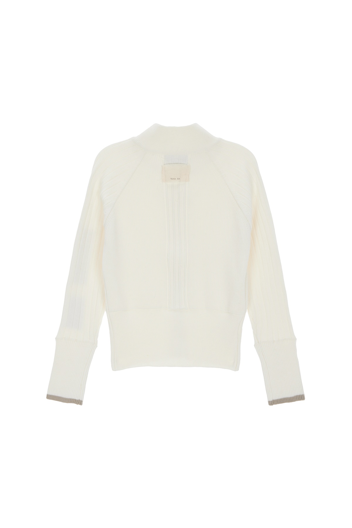 HIGH NECK SLEEVE LOGO KNIT CARDIGAN