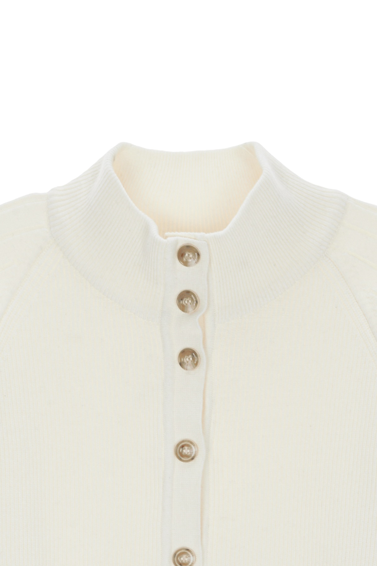 HIGH NECK SLEEVE LOGO KNIT CARDIGAN