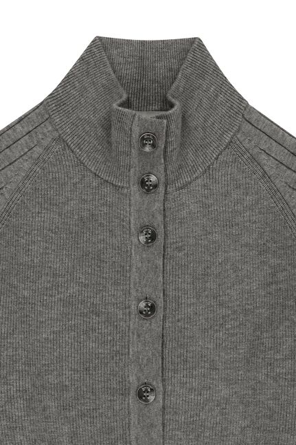 HIGH NECK SLEEVE LOGO KNIT CARDIGAN
