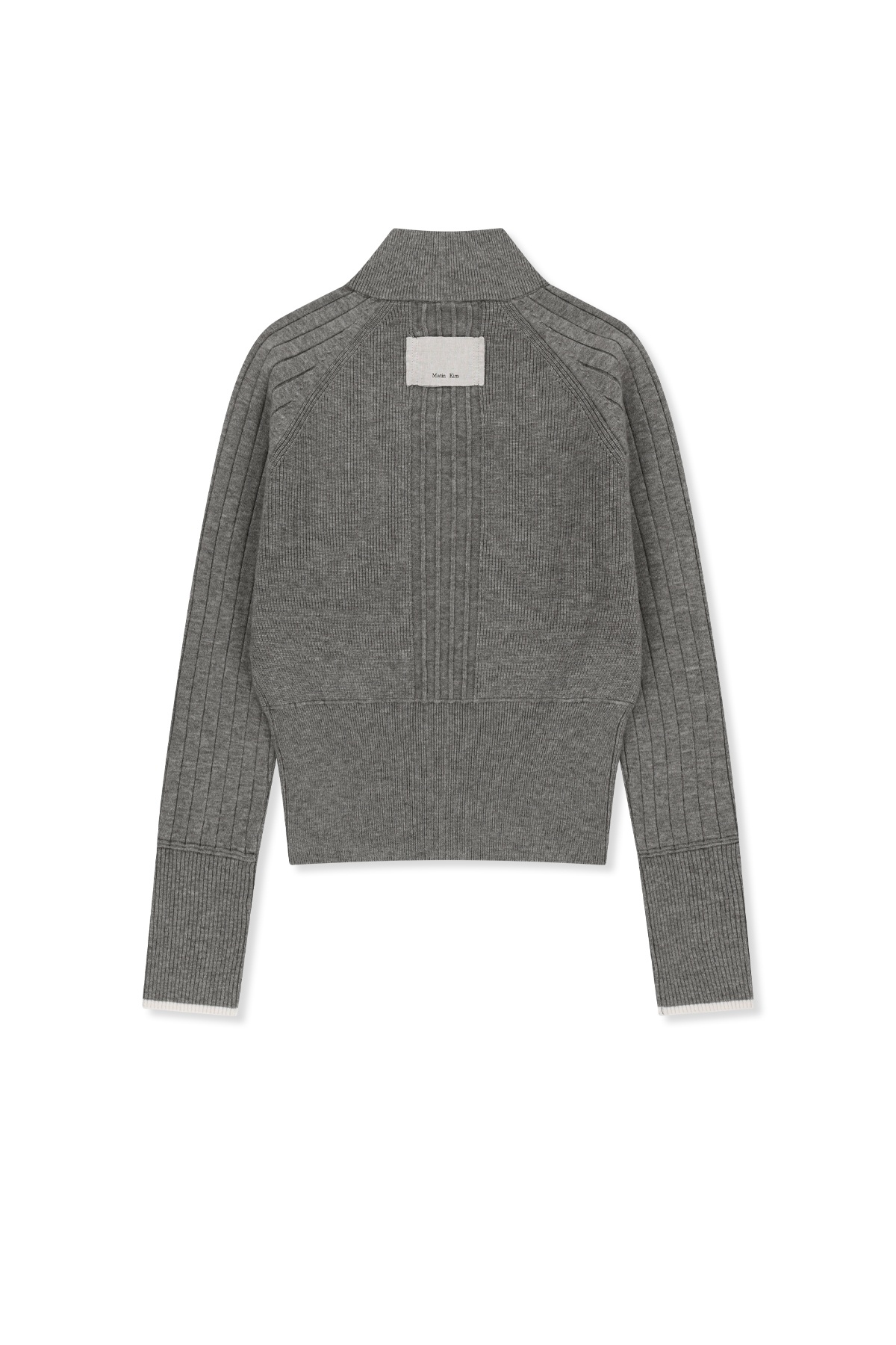 HIGH NECK SLEEVE LOGO KNIT CARDIGAN