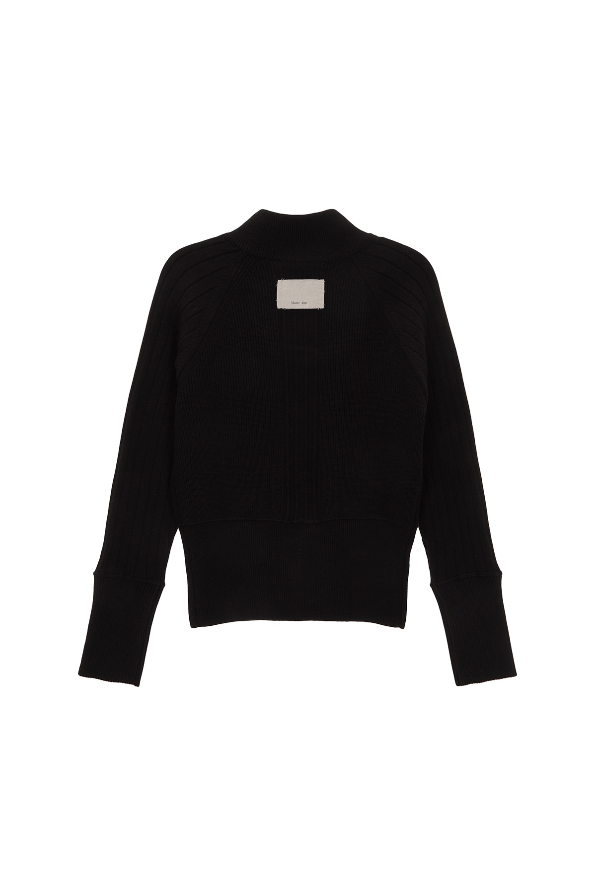 HIGH NECK SLEEVE LOGO KNIT CARDIGAN