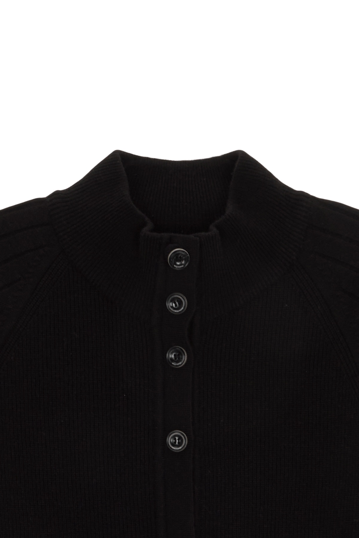 HIGH NECK SLEEVE LOGO KNIT CARDIGAN