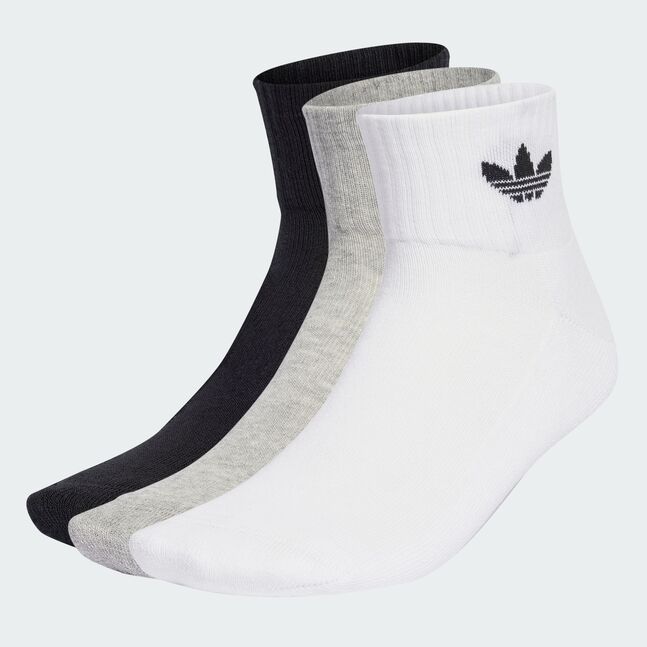 1/4 SOCKS 3P WHITE/MGREYH/BLACK