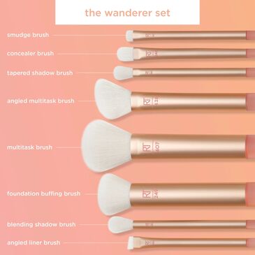The Wanderer Makeup Brush Set with Miracle Complexion Sponge