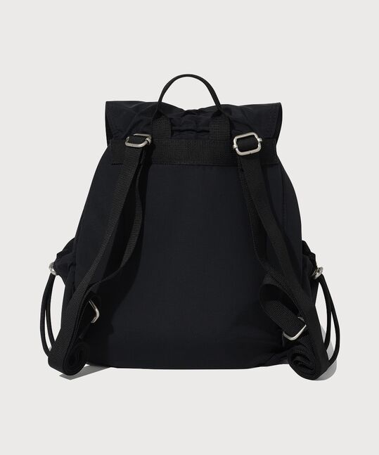 WOMEN SHIRRING FLAP MINI BACKPACK