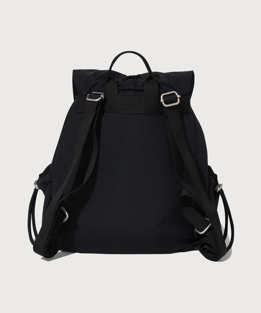 WOMEN SHIRRING FLAP MINI BACKPACK