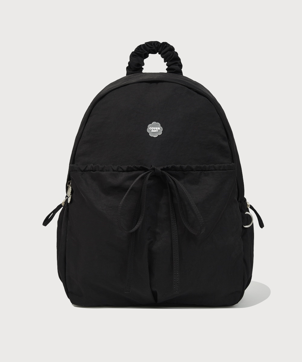 WOMEN CLOVER HEART SHIRRING NYLON BACKPACK
