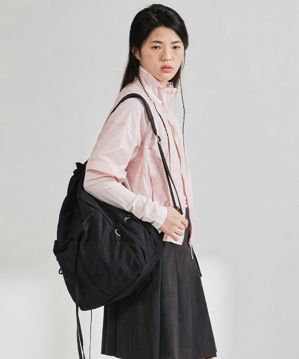 WOMEN CLOVER HEART SHIRRING NYLON BACKPACK