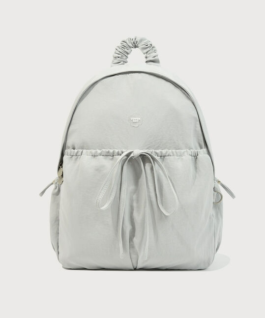 WOMEN CLOVER HEART SHIRRING NYLON BACKPACK