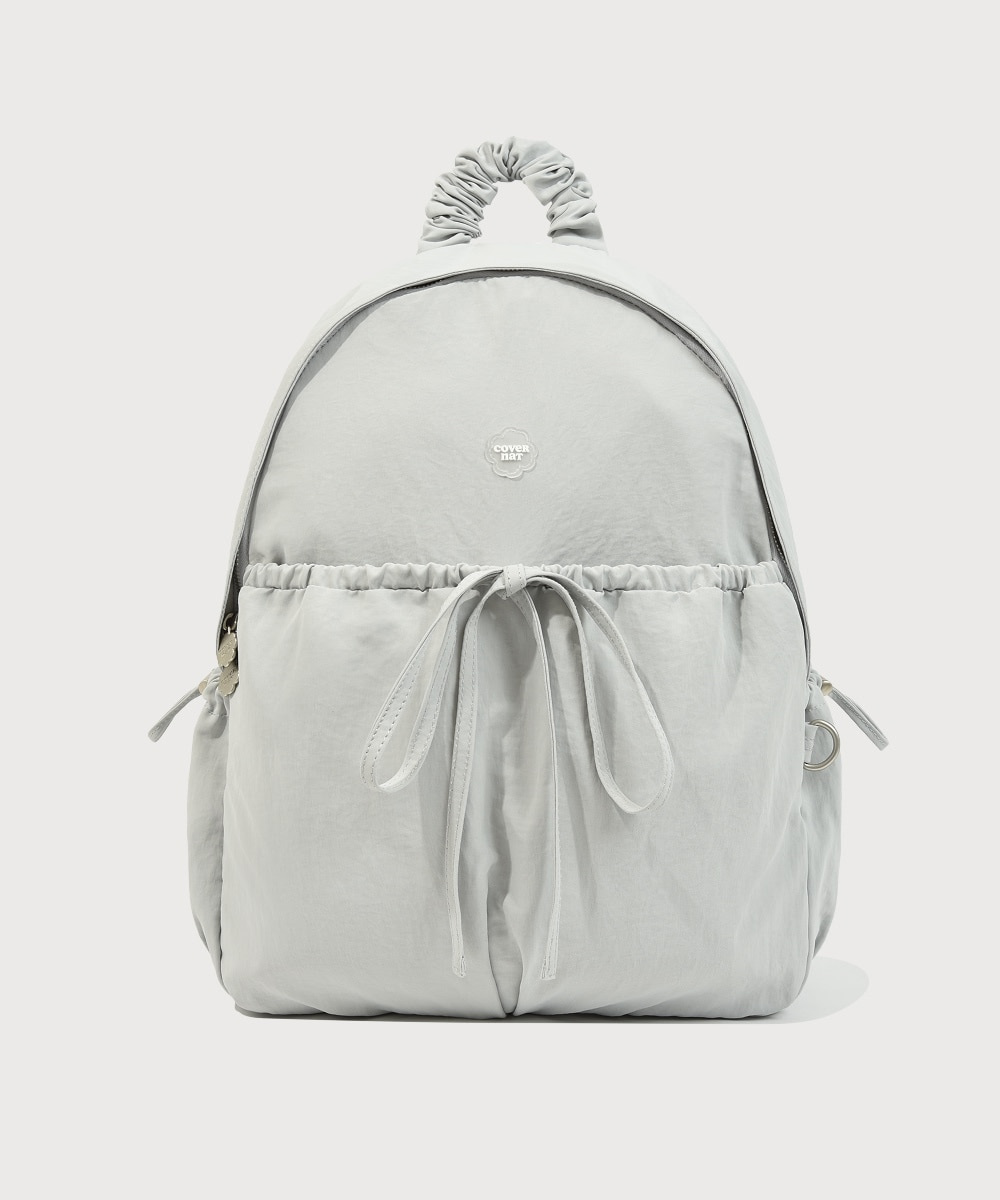 WOMEN CLOVER HEART SHIRRING NYLON BACKPACK