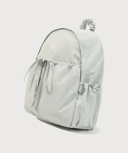 WOMEN CLOVER HEART SHIRRING NYLON BACKPACK