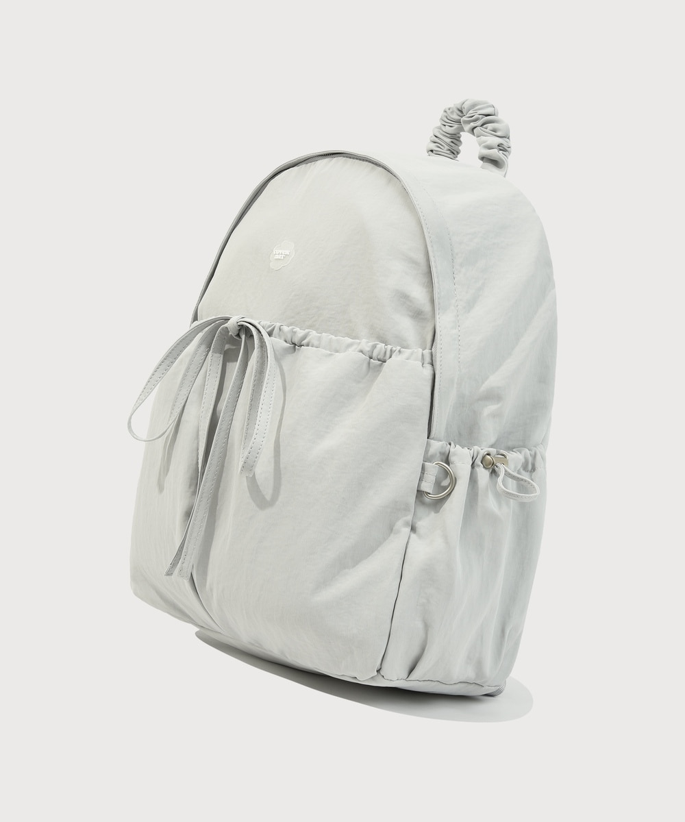 WOMEN CLOVER HEART SHIRRING NYLON BACKPACK