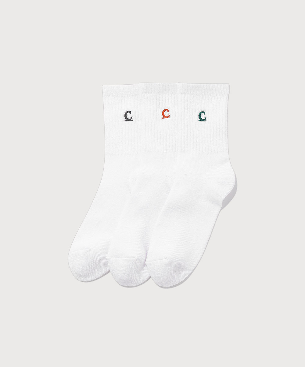 SYMBOL LOGO WHITE SOCKS 3-PACK