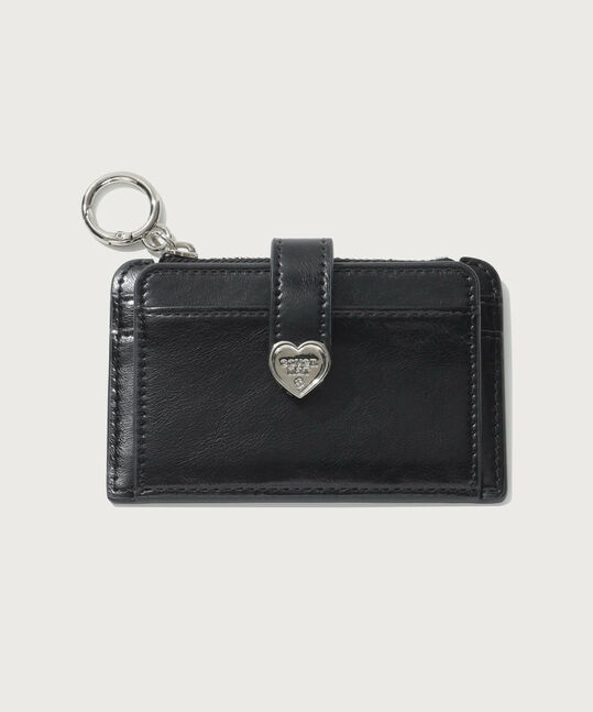WOMEN CLOVER HEART TOP-ZIP WALLET