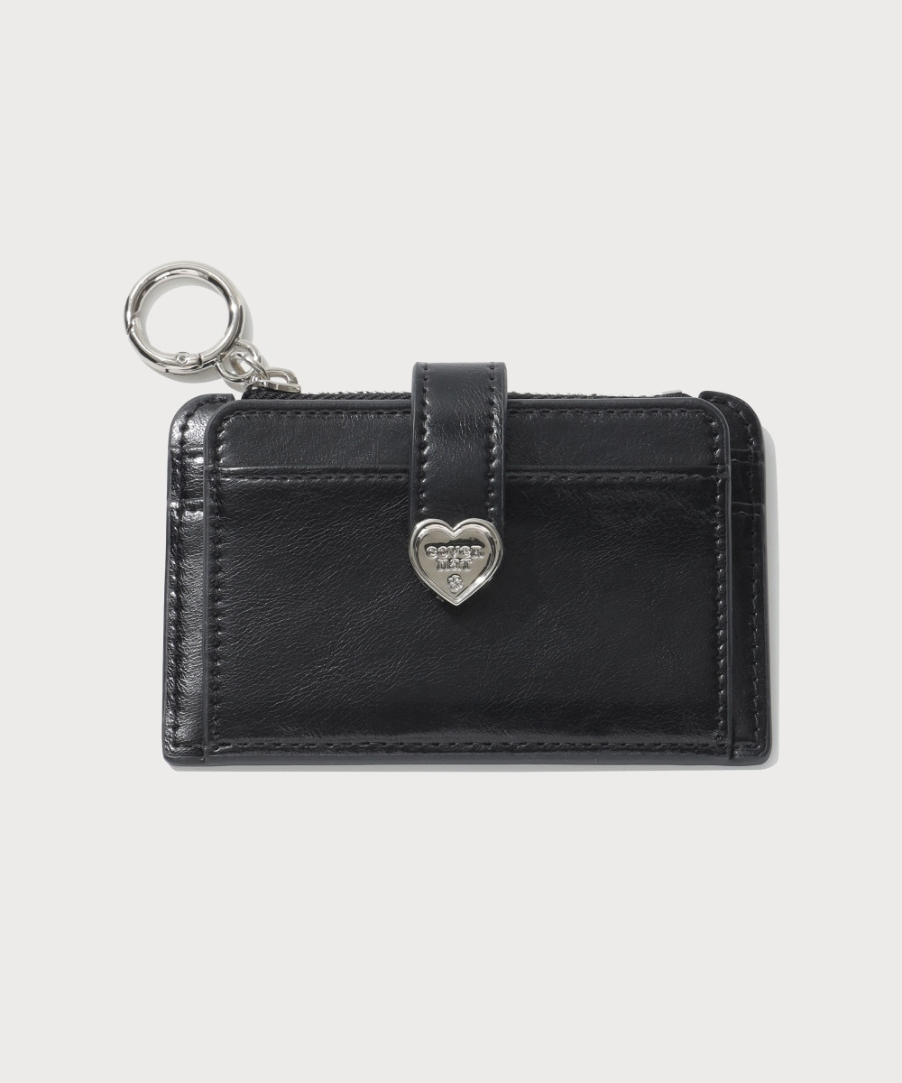 WOMEN CLOVER HEART TOP-ZIP WALLET