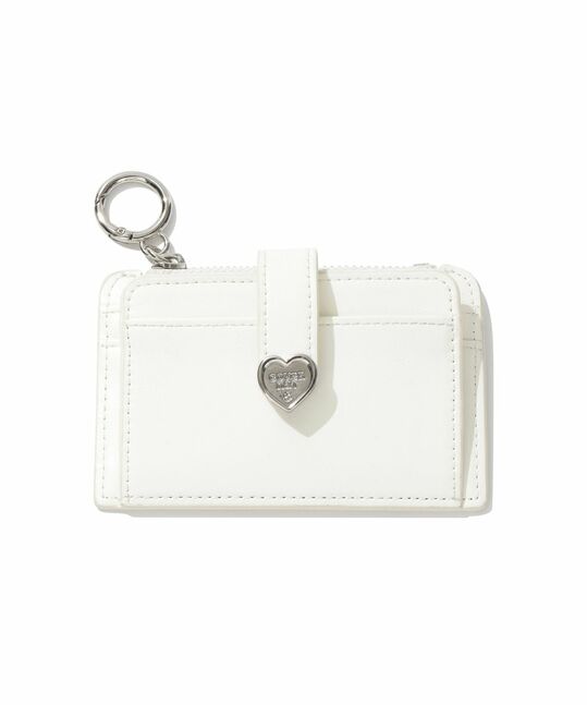 WOMEN CLOVER HEART TOP-ZIP WALLET