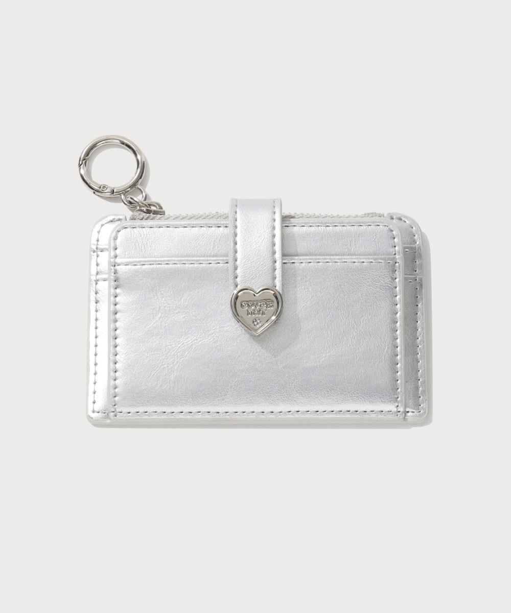 WOMEN CLOVER HEART TOP-ZIP WALLET