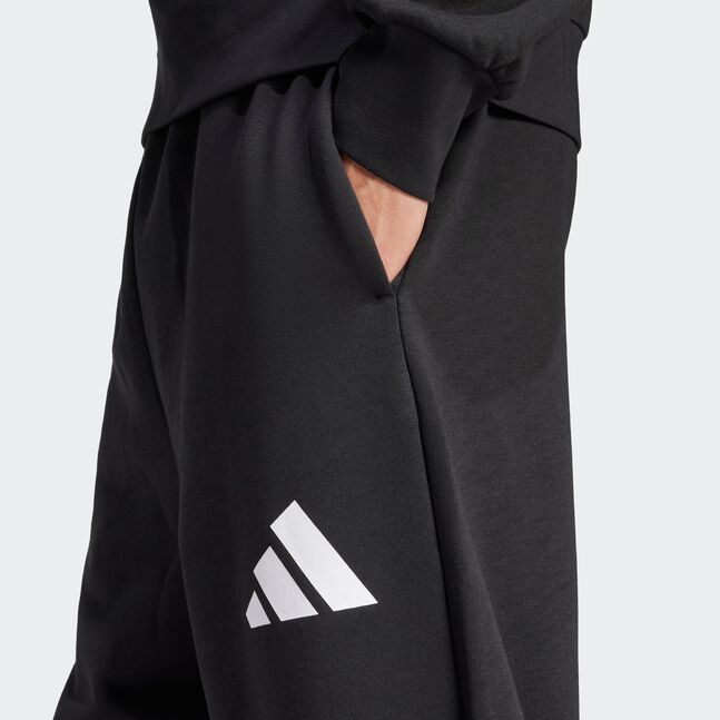 M WIDE PANT FL BLACK/WHITE
