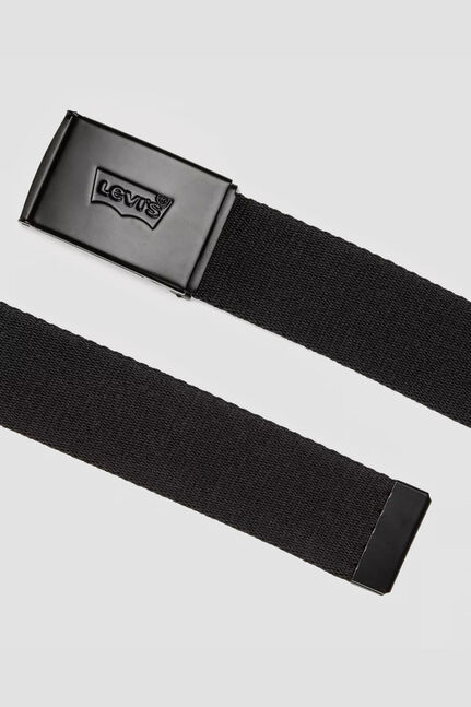 TONAL BATWING WEB BELT CAVIAR