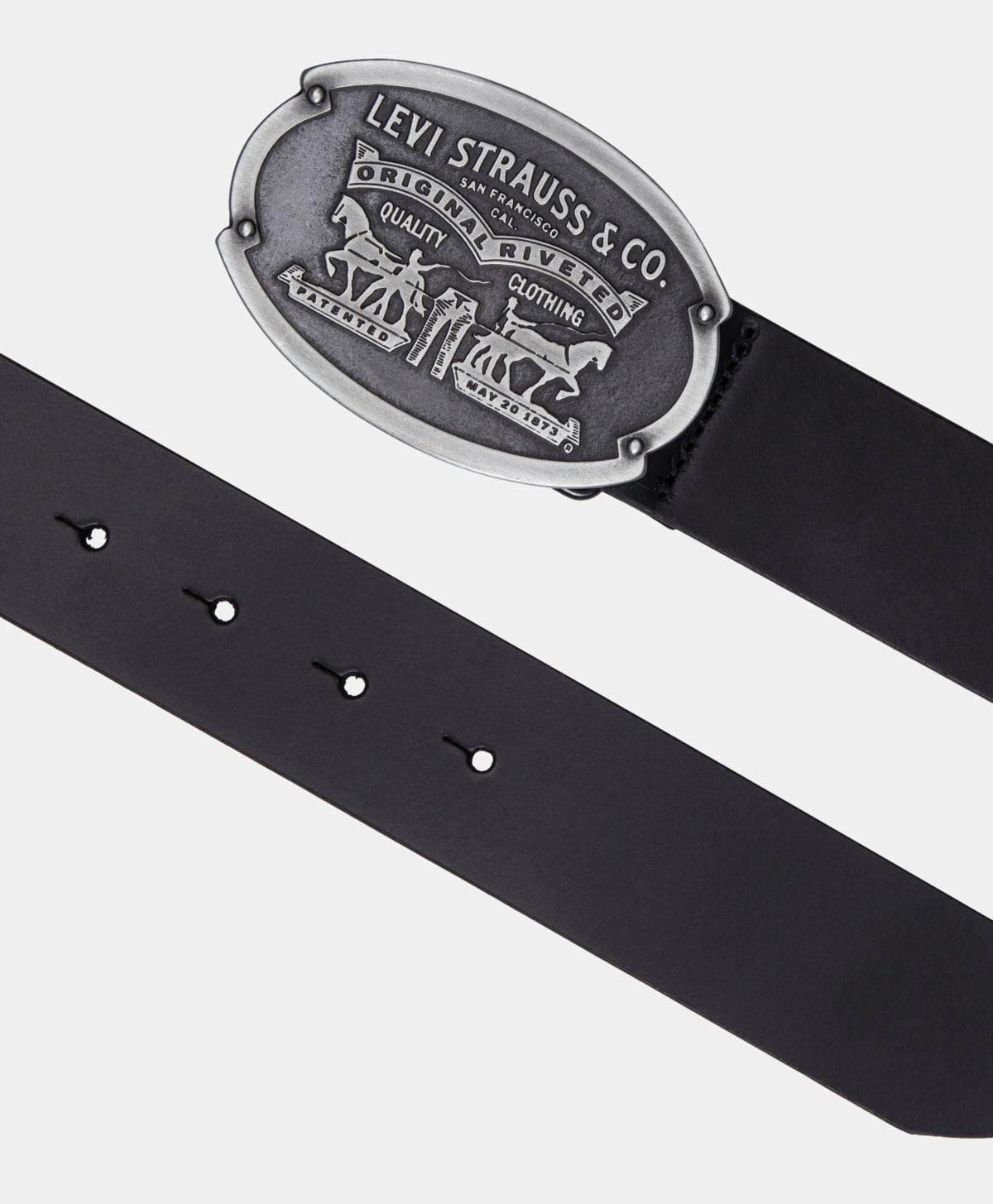 BILLY PLAQUE BELT REGULAR BLACK CAVIAR