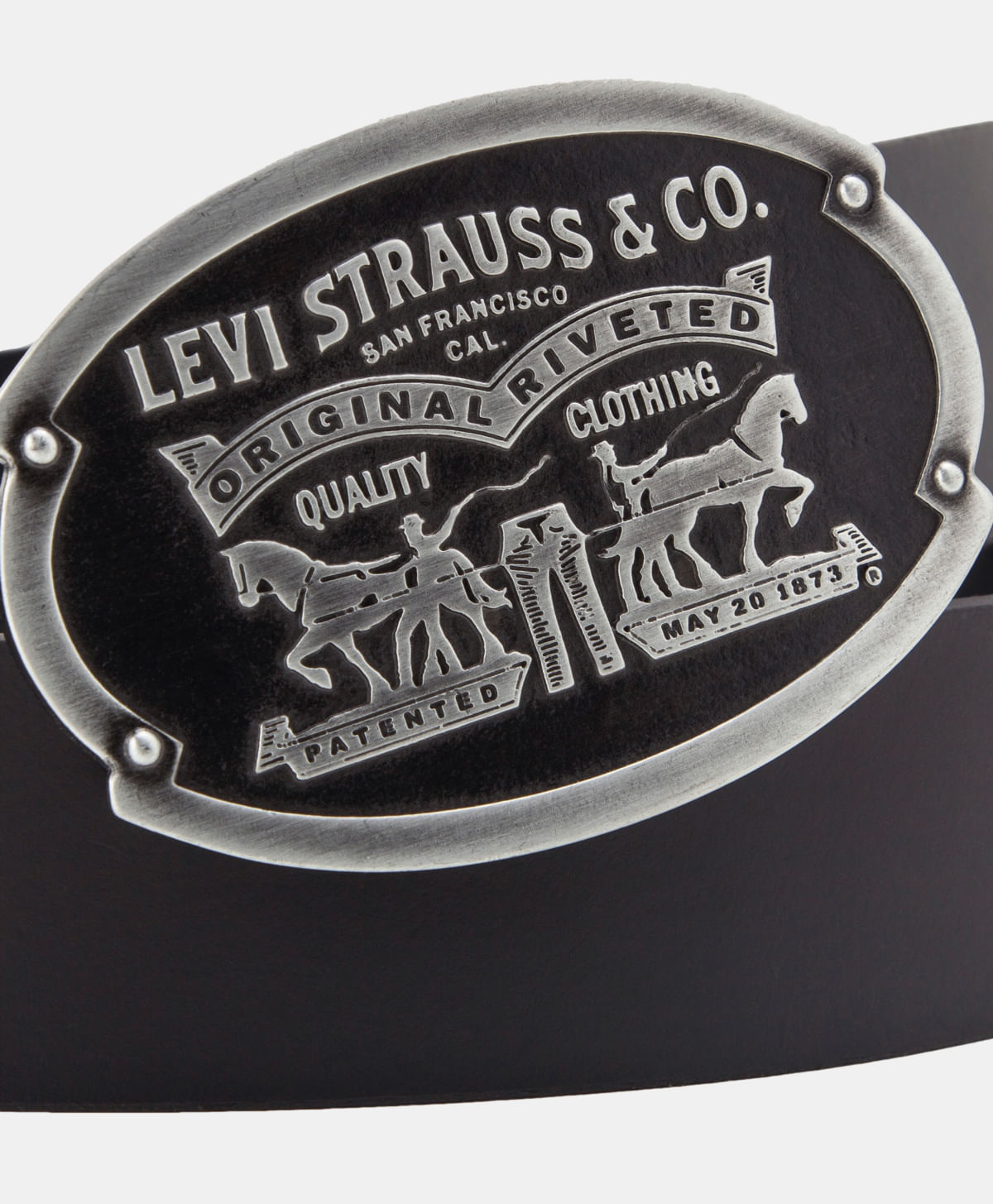 BILLY PLAQUE BELT REGULAR BLACK CAVIAR