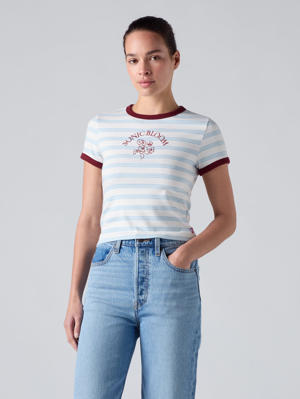 GR ESSENTIAL BABY RINGER TEE SONIC BLOO