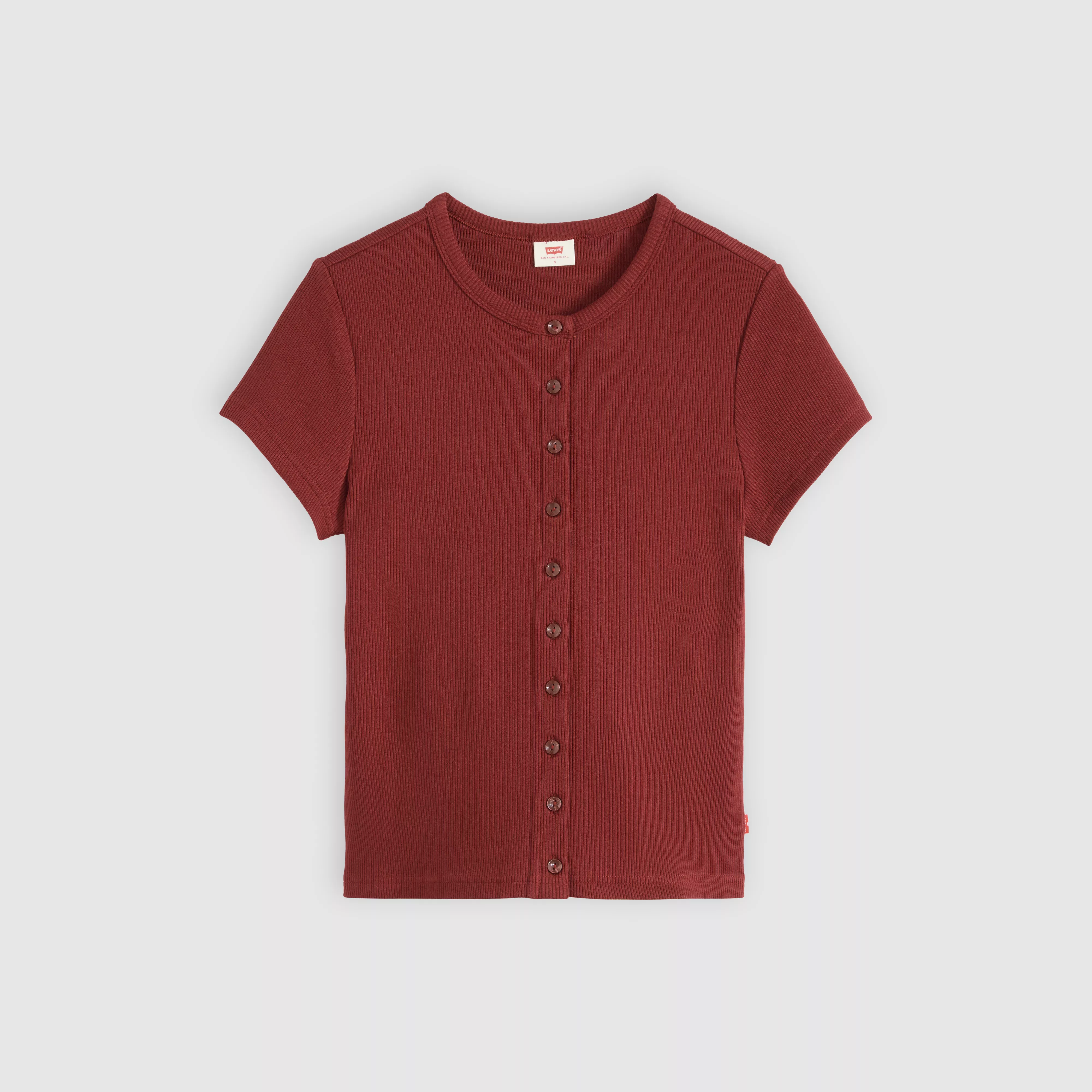 RORY BUTTON THROUGH SS WARM CABERNET RIB