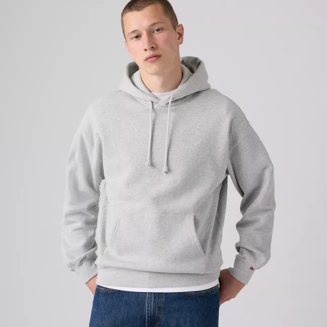 AUTHENTIC PO HOODIE LIGHT GRAY HTR BROS