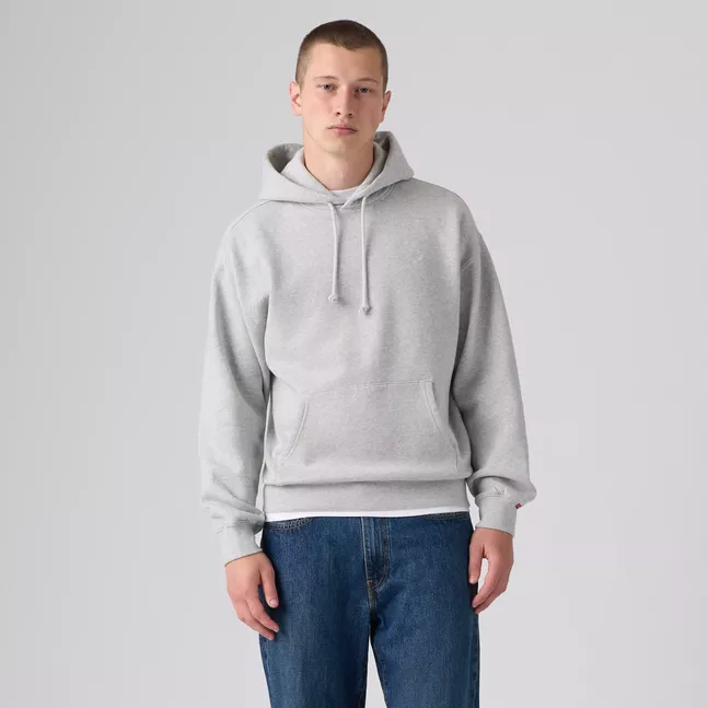 AUTHENTIC PO HOODIE LIGHT GRAY HTR BROS