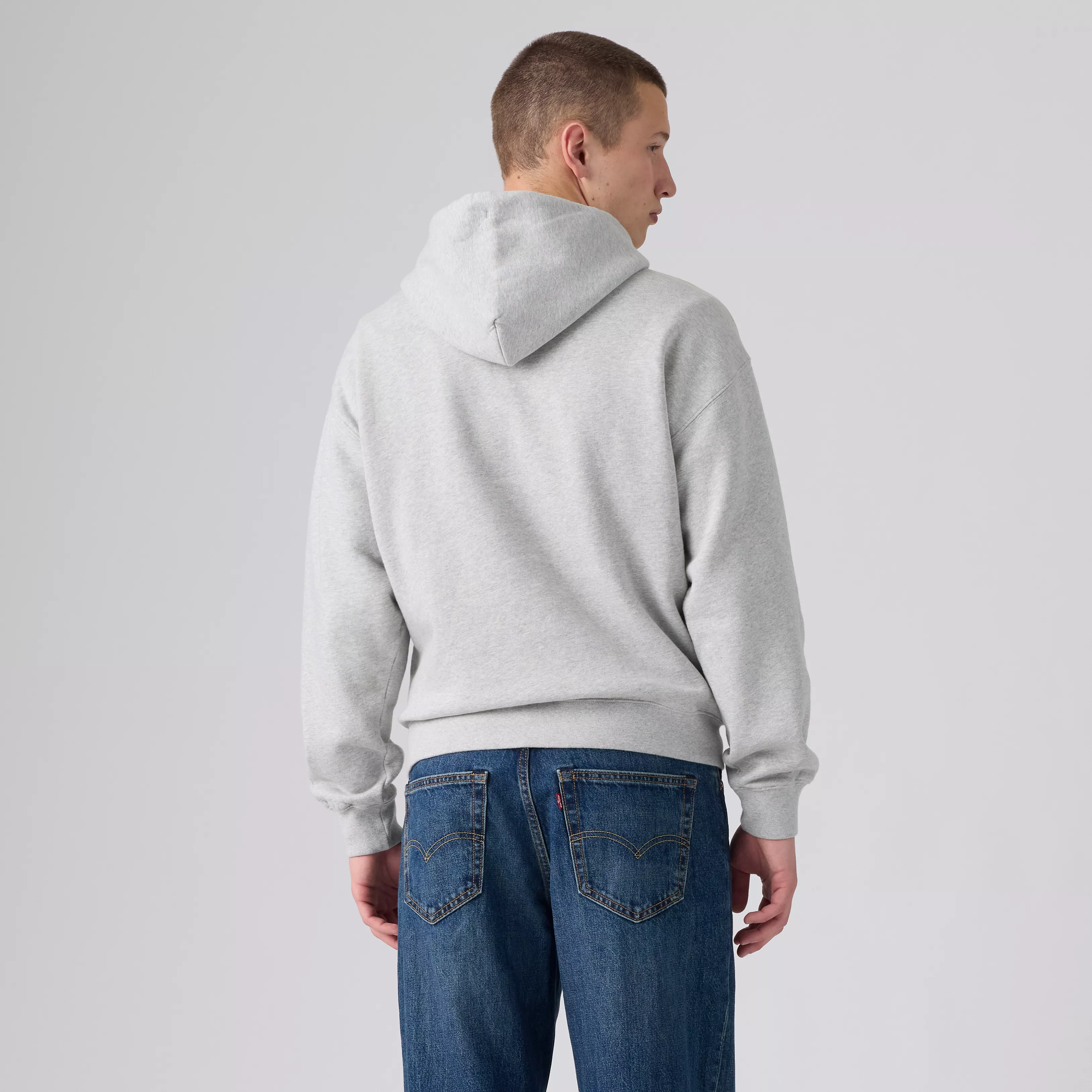 AUTHENTIC PO HOODIE LIGHT GRAY HTR BROS