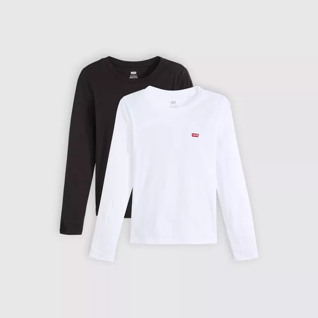 2PACK ESSENTIAL LS TEE 2 PACK TEE WHITE