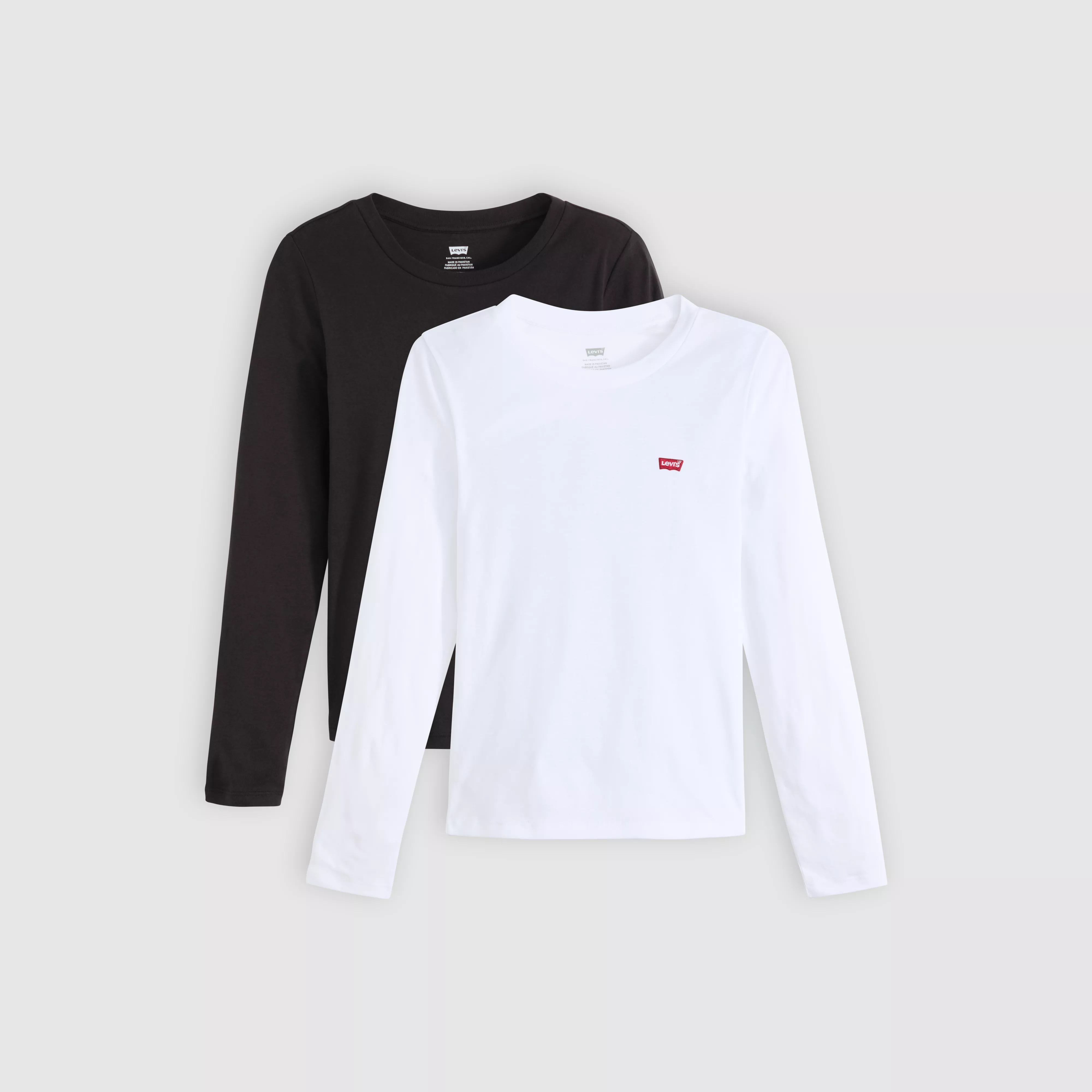 2PACK ESSENTIAL LS TEE 2 PACK TEE WHITE