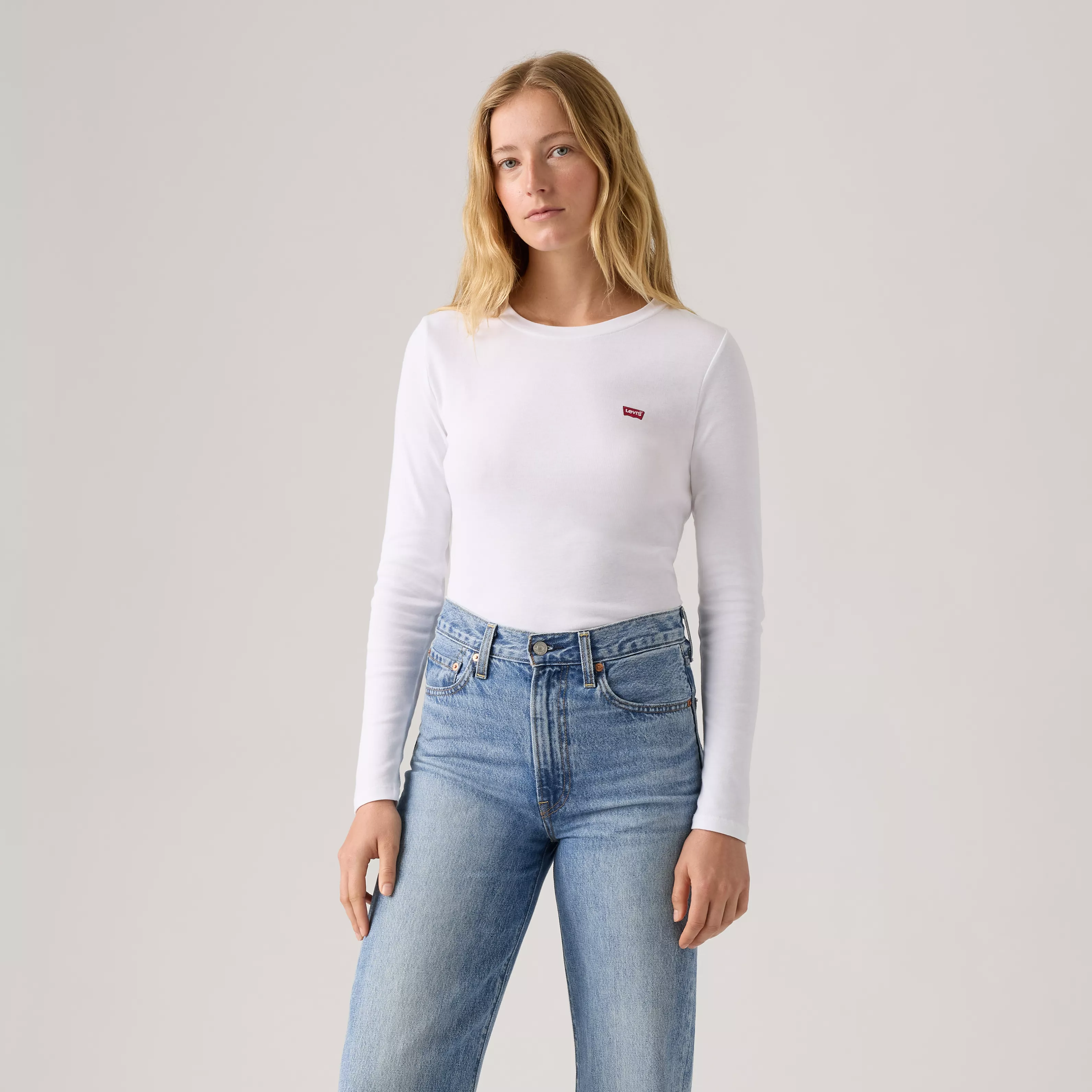 2PACK ESSENTIAL LS TEE 2 PACK TEE WHITE