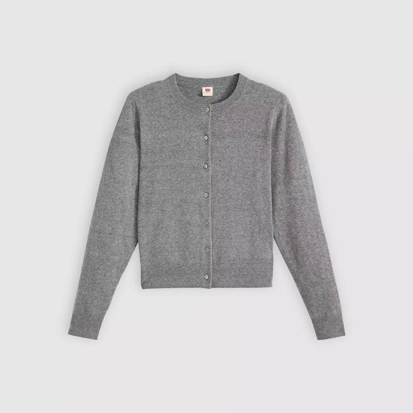 SUPER SOFT CREWNECK CARDI DARK HEATHER