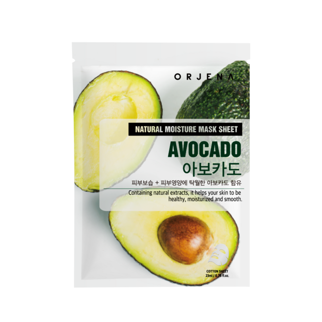 "ORJENA NATURAL MOISTURE AVOCADO MASK SHEET "