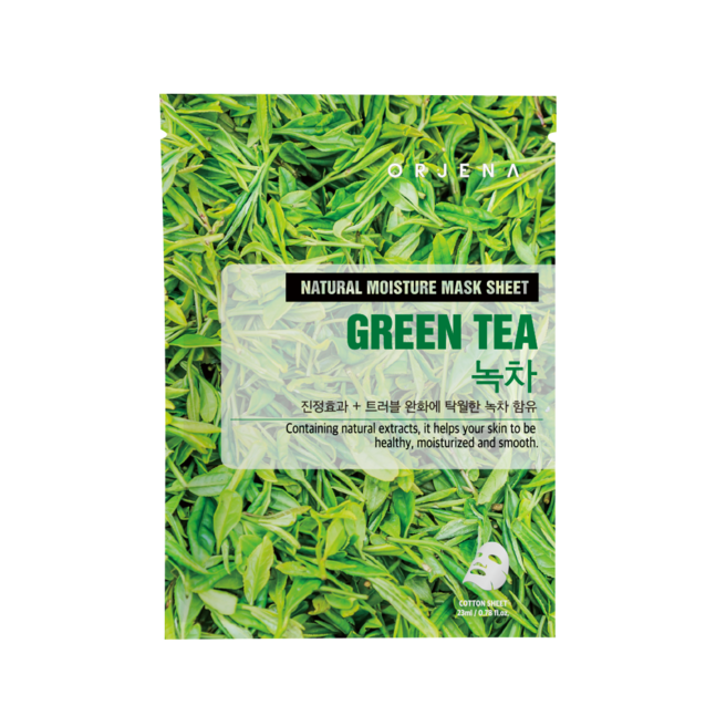 "ORJENA NATURAL MOISTURE GREEN TEA MASK SHEET "