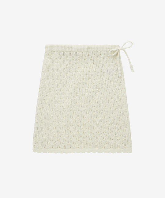 WOMEN POINTELLE KNIT SKIRT