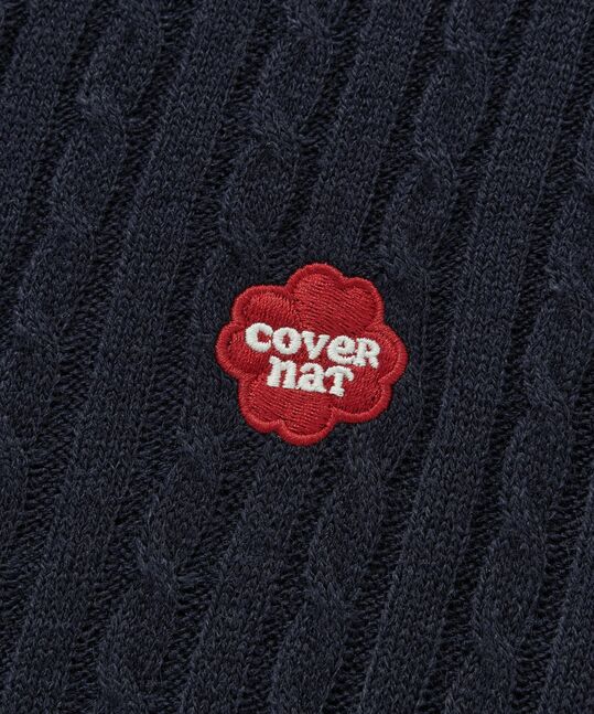 WOMEN CLOVER HEART CABLE CARDIGAN