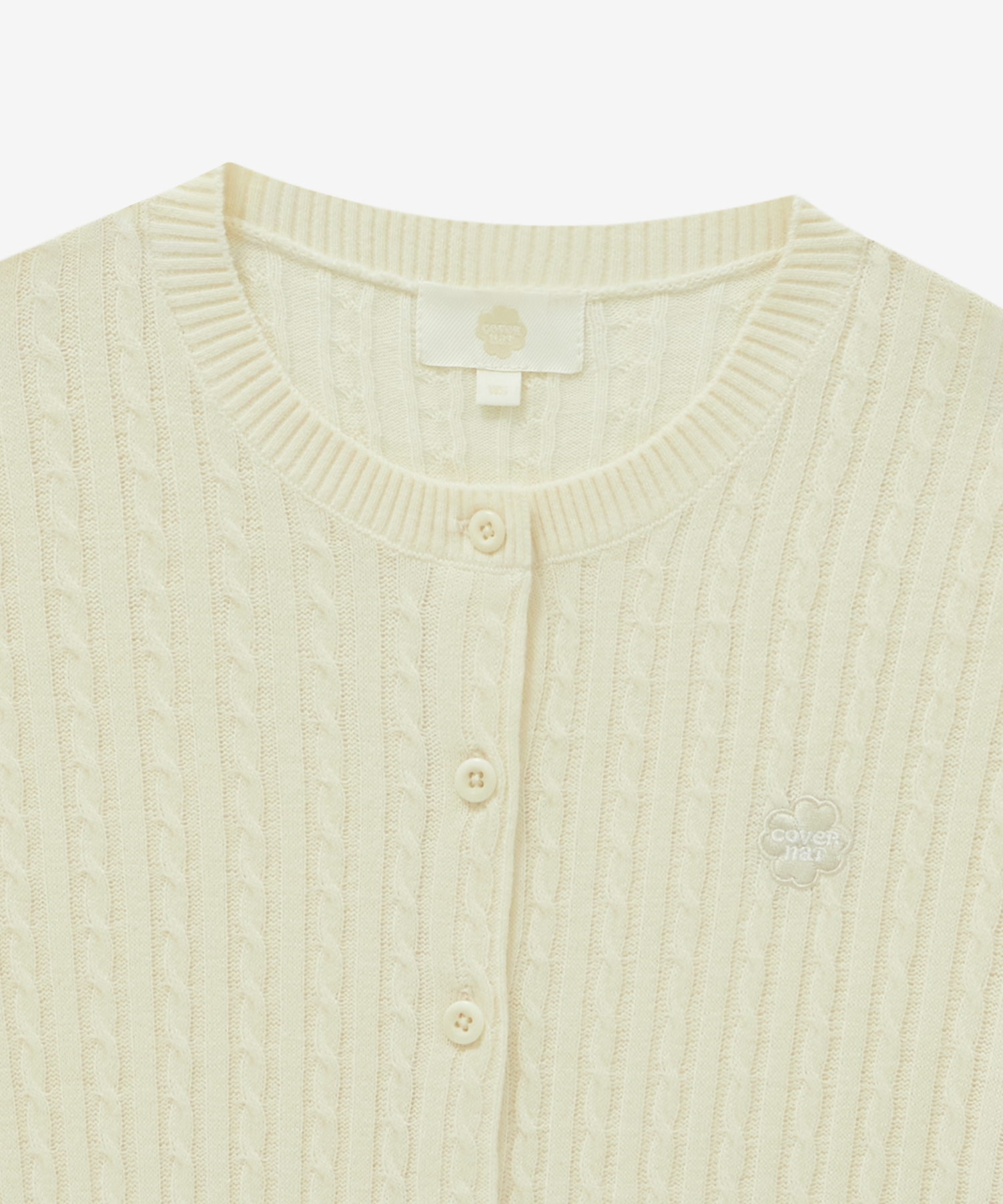 WOMEN CLOVER HEART CABLE CARDIGAN