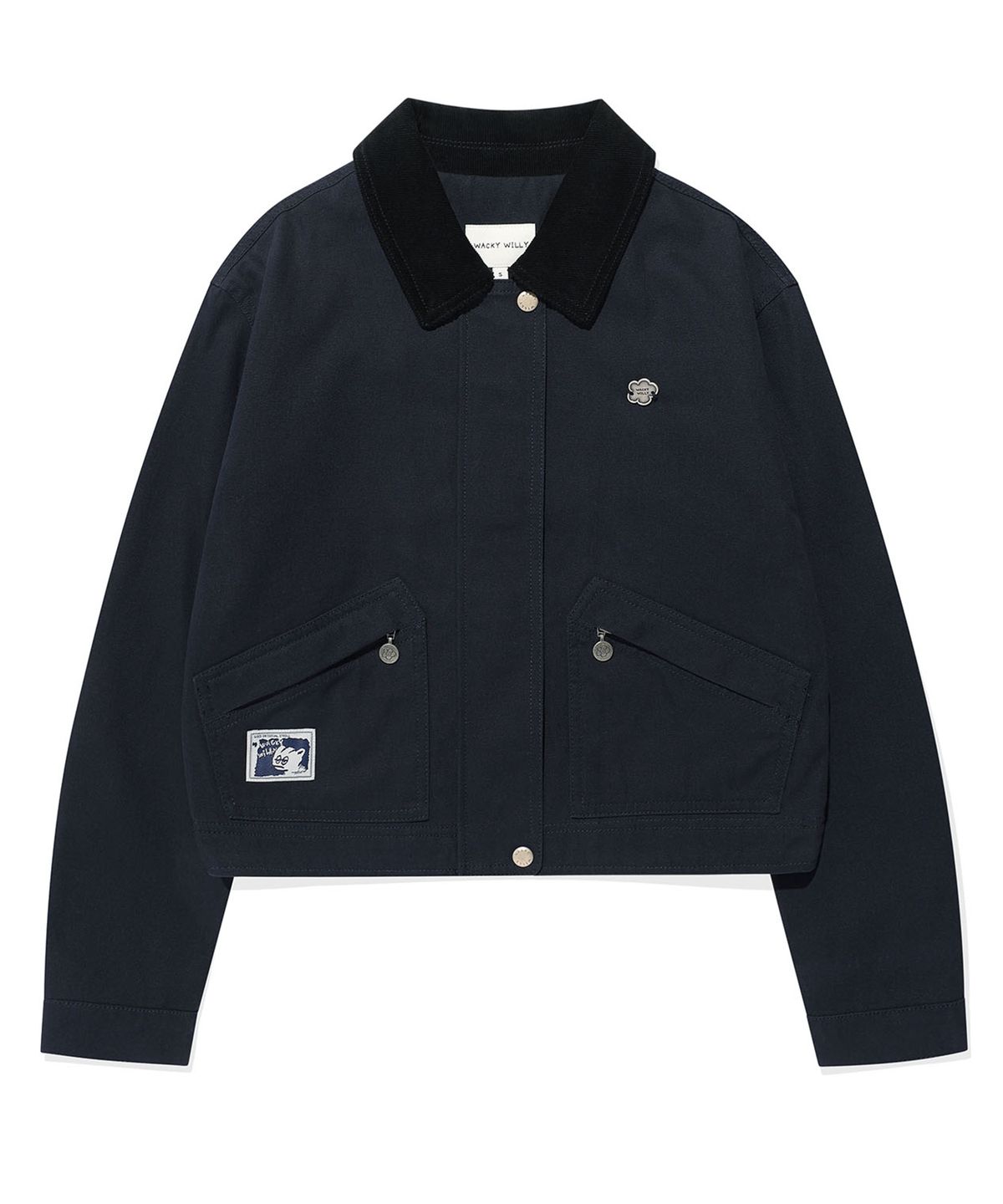 WOMEN'S COLLAR WASHED COTTON JACKET