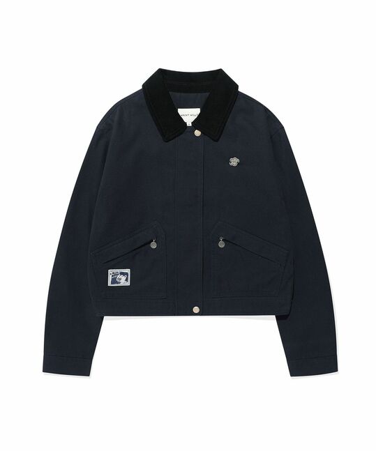 WOMEN'S COLLAR WASHED COTTON JACKET