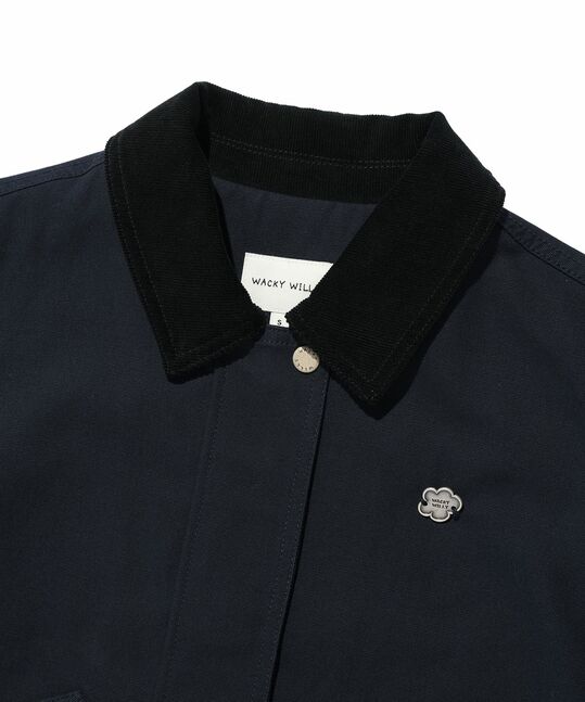WOMEN'S COLLAR WASHED COTTON JACKET