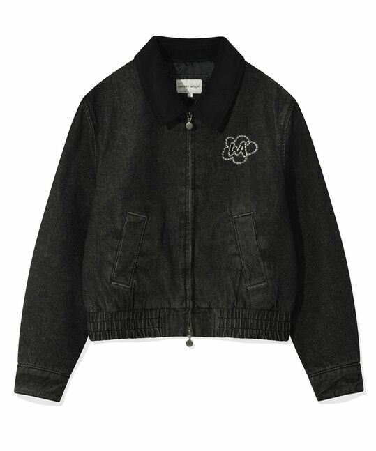 WOMEN'S COLLAR BLUE JEANS JACKET