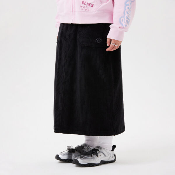 WOMEN'S CORDUROY LONG SKIRT