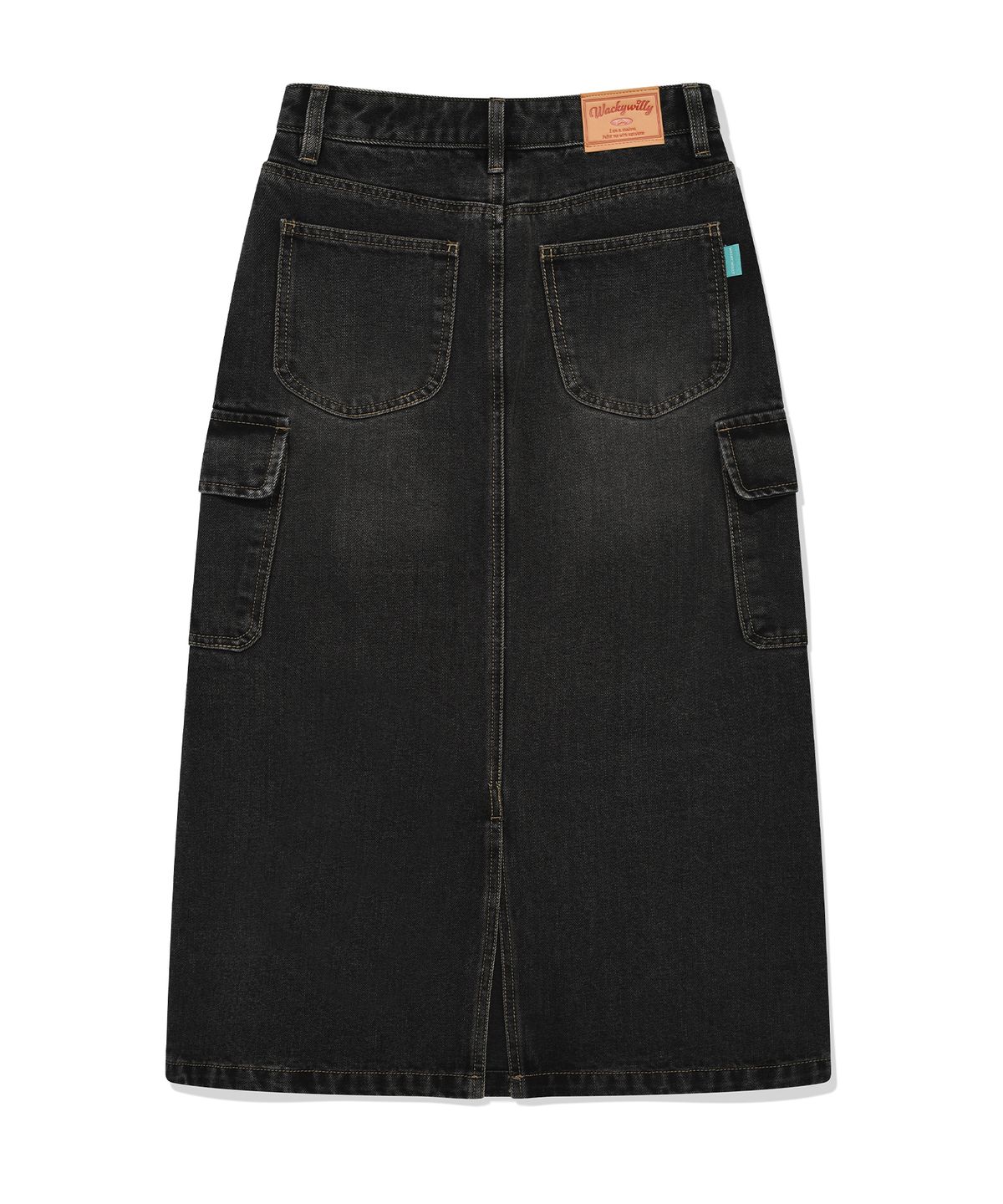 WOMEN'S DENIM LONG LENGTH CARGO SKIRT