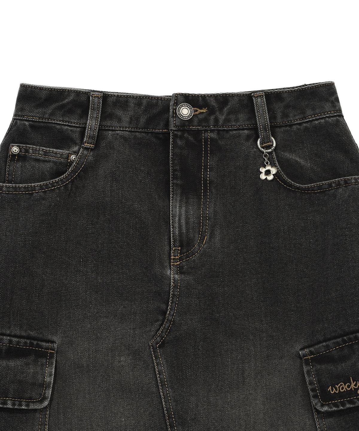 WOMEN'S DENIM LONG LENGTH CARGO SKIRT