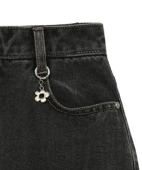 WOMEN'S DENIM LONG LENGTH CARGO SKIRT